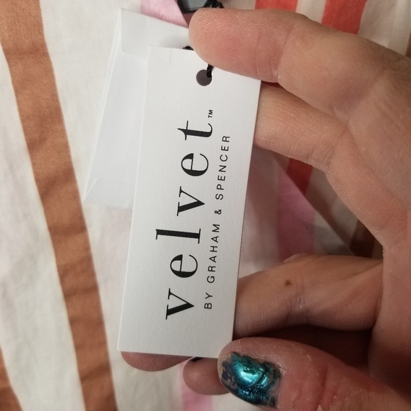 Velvet by Graham & Spencer whitley striped blouse - Picture 7 of 9